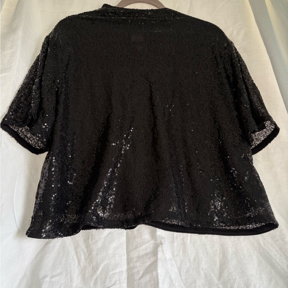 Black Sequin Women's Top
